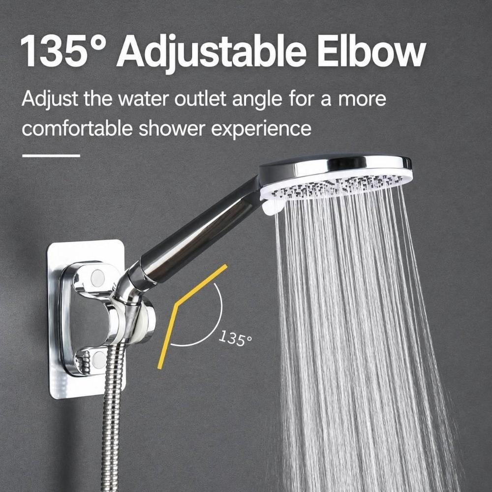 G1/2 Connection Shower Arm Adapter Top Spray Angle Elbow Adapter Hand Shower
