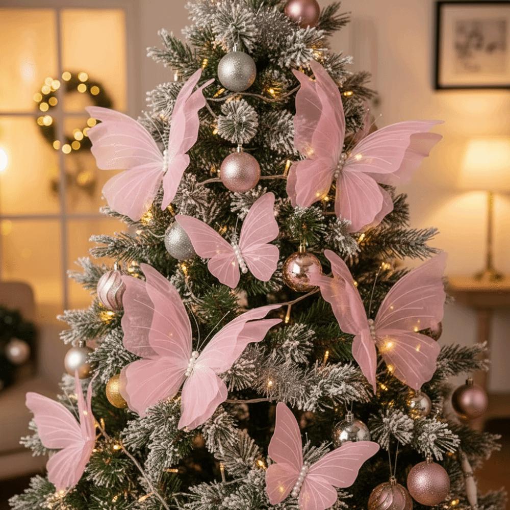 Large Christmas Tree Butterfly Decoration Artificial Butterfly Pendant Festival Decoration
