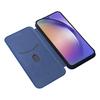 Совместимо с Samsung A55 5G Global: Кожаный чехол-книжка из углеродного волокна