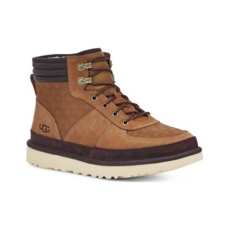 UGG Теплые нескользящие желтые ботинки Highland, удобные повседневные зимние ботинки до середины голени, мужские ботинки коричневого цвета 1130727-CHE
