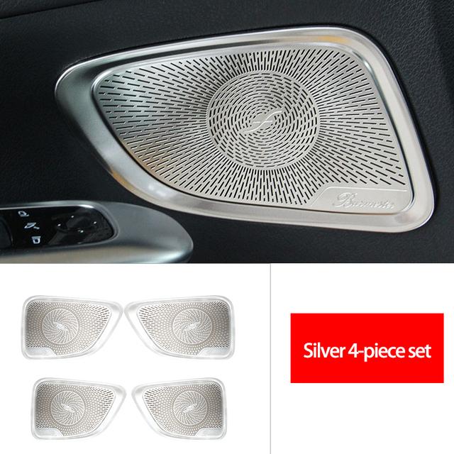 Автомобильный дверной динамик, твитеры, сетчатая накладка, аксессуары для Mercedes Benz C Class W206 2022, нержавеющая сталь