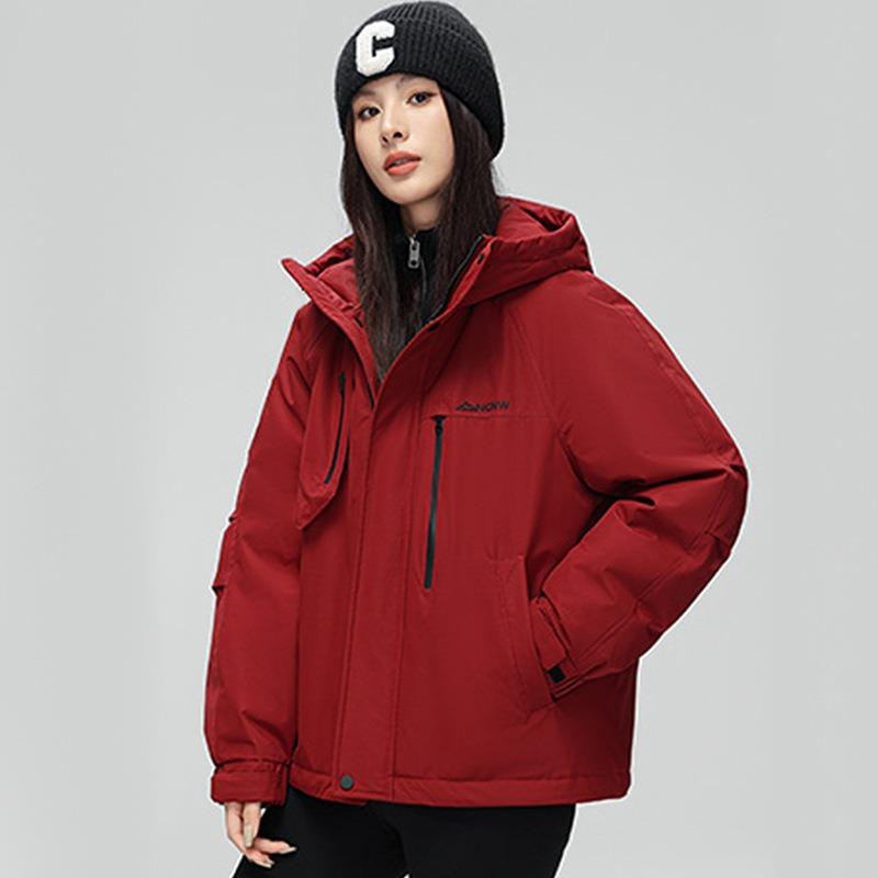 Женская уличная ветрозащитная теплая куртка с интегрированным пухом и пером, мужская куртка на 90% утином пуху