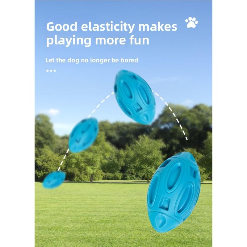 Ball Dog Rugby Squeaky Toy Pet Chew Balls For Medium Large Dogs Durable Gift