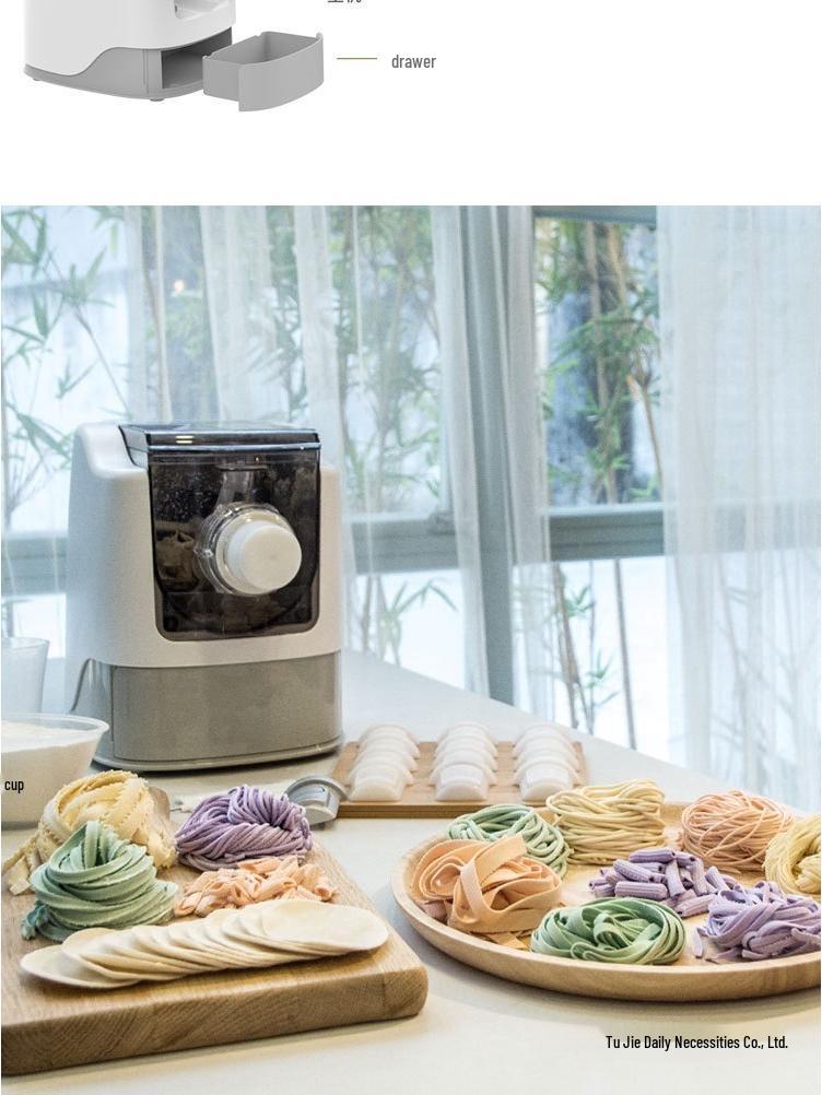 Fully Automatic Electric Noodle Press & Dough Mixer - Small, Multifunctional Machine for Homemade Noodles & Dumpling Skins