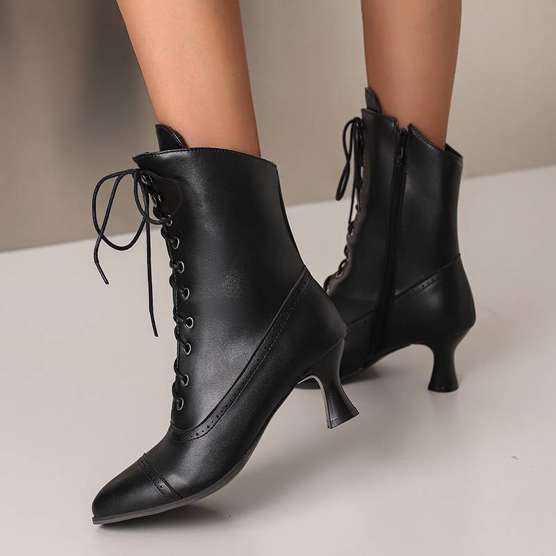 Krazing Pot Полиуретановые осенне-зимние туфли 47 размера 48 Ботинки Челси с острым носком на шнуровке сохраняющие тепло ботильоны