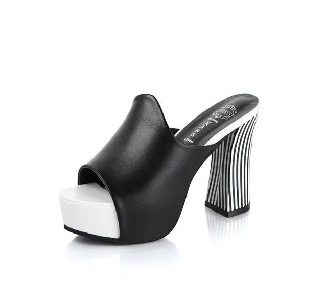 Летние сексуальные женские элегантные красные босоножки на высоком каблуке с открытым носком на платформе туфли с зебровым принтом на толстом каблуке женские модные туфли на толстом каблуке 34-40