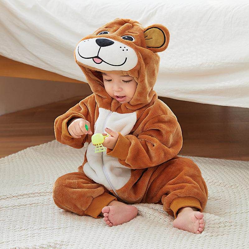 Newborn Baby Child Animal Jumpsuit Performance Wear Baby Cute Crawling Suit Baby Flannel Pajamas Costumes