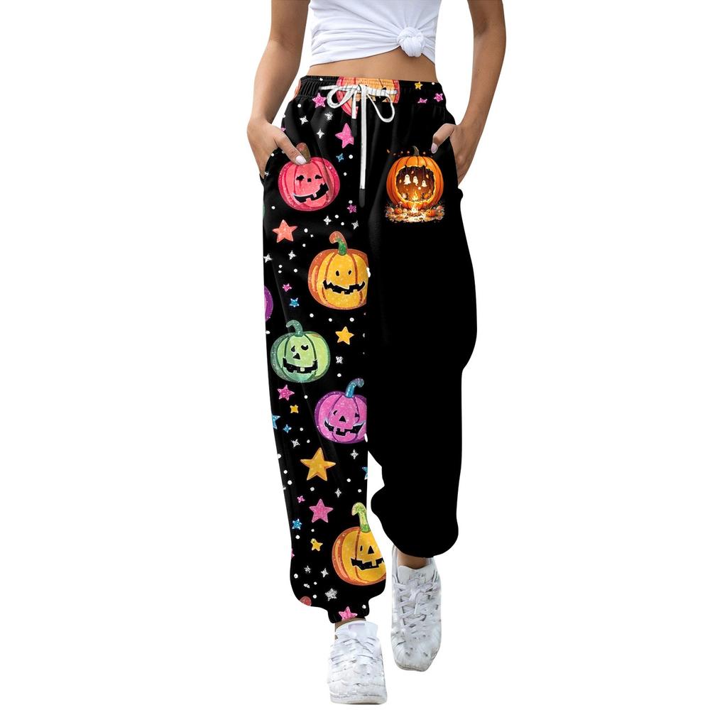 Women's Casual Fashion Sweatpants Halloween Printed Casual Pants