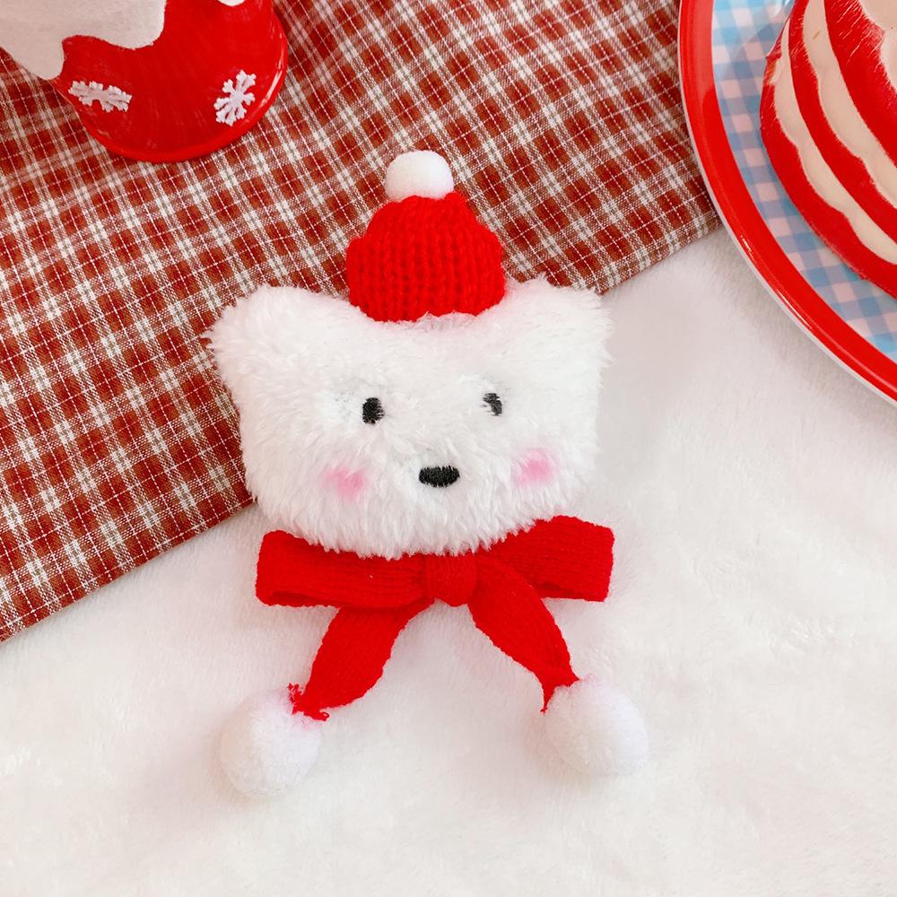 Blucome Lovely Plush Baby Bear Brooch for Women Men Scarf Coat New Year Christmas Gift