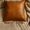 Handmade Leather Cushion Cover : Soft Decorative Pillow Case