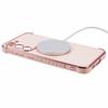 For Samsung Galaxy S23 Case Compatible with MagSafe Electroplated TPU Phone Cover Hollow Love Hearts