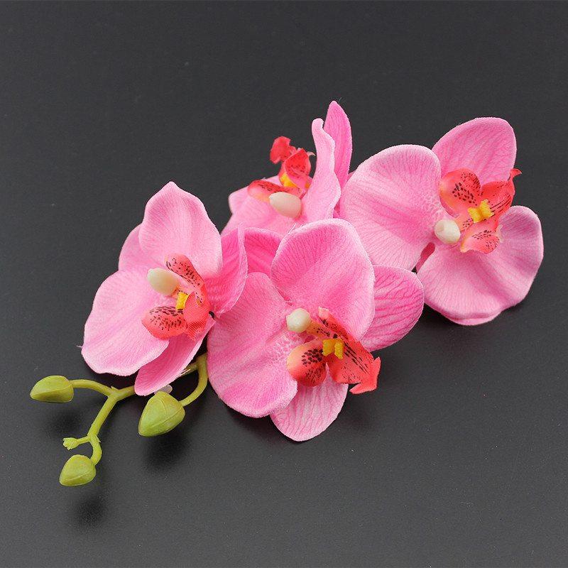 Цветы Заколка для волос с ветками Заколка для волос с цветком фаленопсиса Аксессуары для волос Украшения для волос Цветочная заколка для волос Искусственный цветок