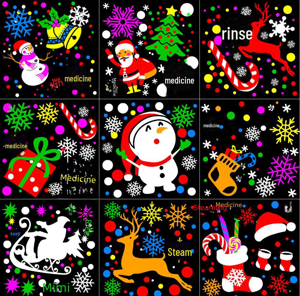 Cross-Border Blizzard 16-Print Christmas & Halloween проекционная лампа - USB 5V Snowflake Праздничный ночник