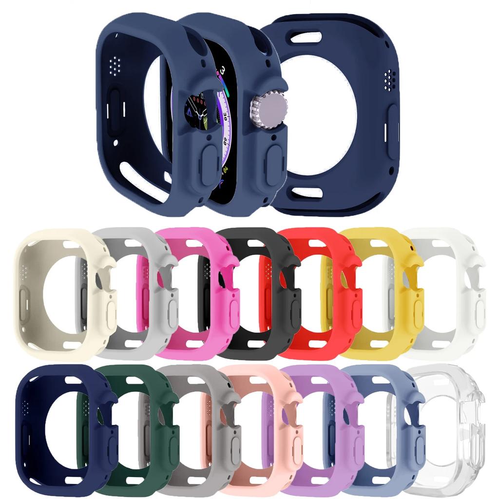 Чехол для Apple Watch Ultra3 2 49 мм Корпус Всесторонний Ударопрочный ТПУ Защитный Силиконовый Бампер Устойчивый к царапинам iwatch ultra 3 49