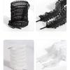 1 Pairs Elastic Lace Shoelaces with Ruffled Trim -Fairy Wind Shoelaces with Wooden Ear Edge