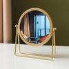 Nordic Style Rotatable Wrought Iron Vanity Mirror for Bedroom or Dormitory