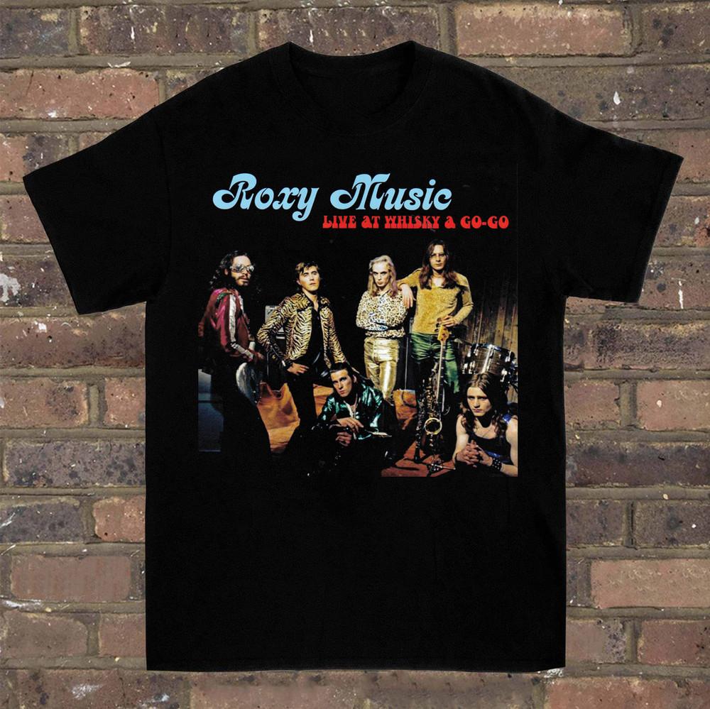 Футболка Roxy Music Live At Whisky A Go Go Хлопковая Унисекс Футболка S234XL FR188 Унисекс Футболка