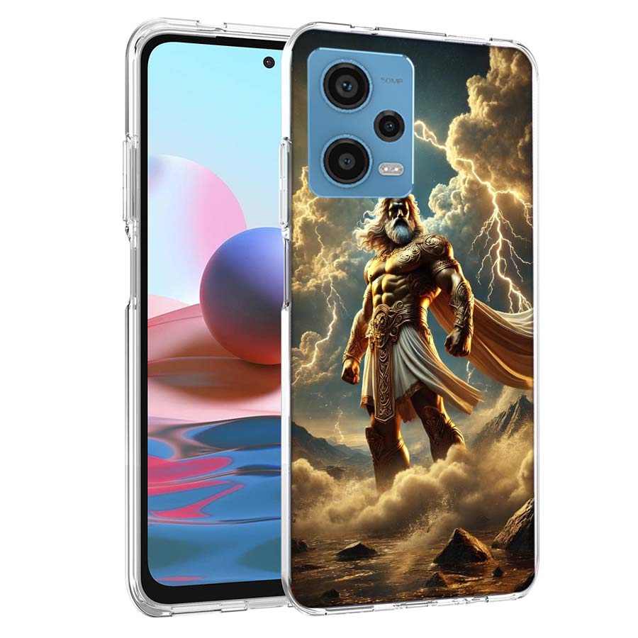 Статуя греческого бога Лицо Зевса Чехол для телефона Для Redmi Note 13 12 14 15 Pro Plus 13R 11 11T 11E 11S 10 Pro 10S 9 9S Чехол Мобильный Прозрачный ТП