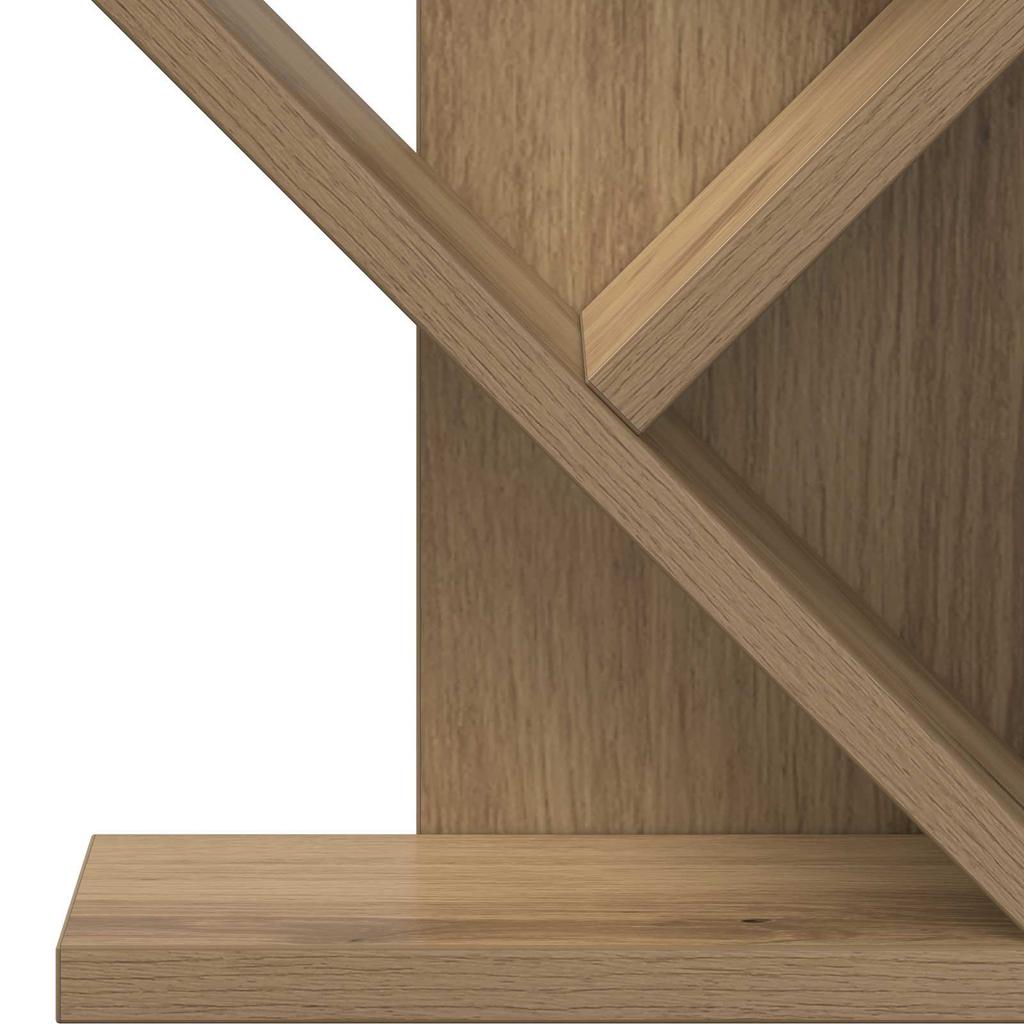 Tree Bookshelf 3 Tier 30 x 18 x 40 cm Engineered Wood