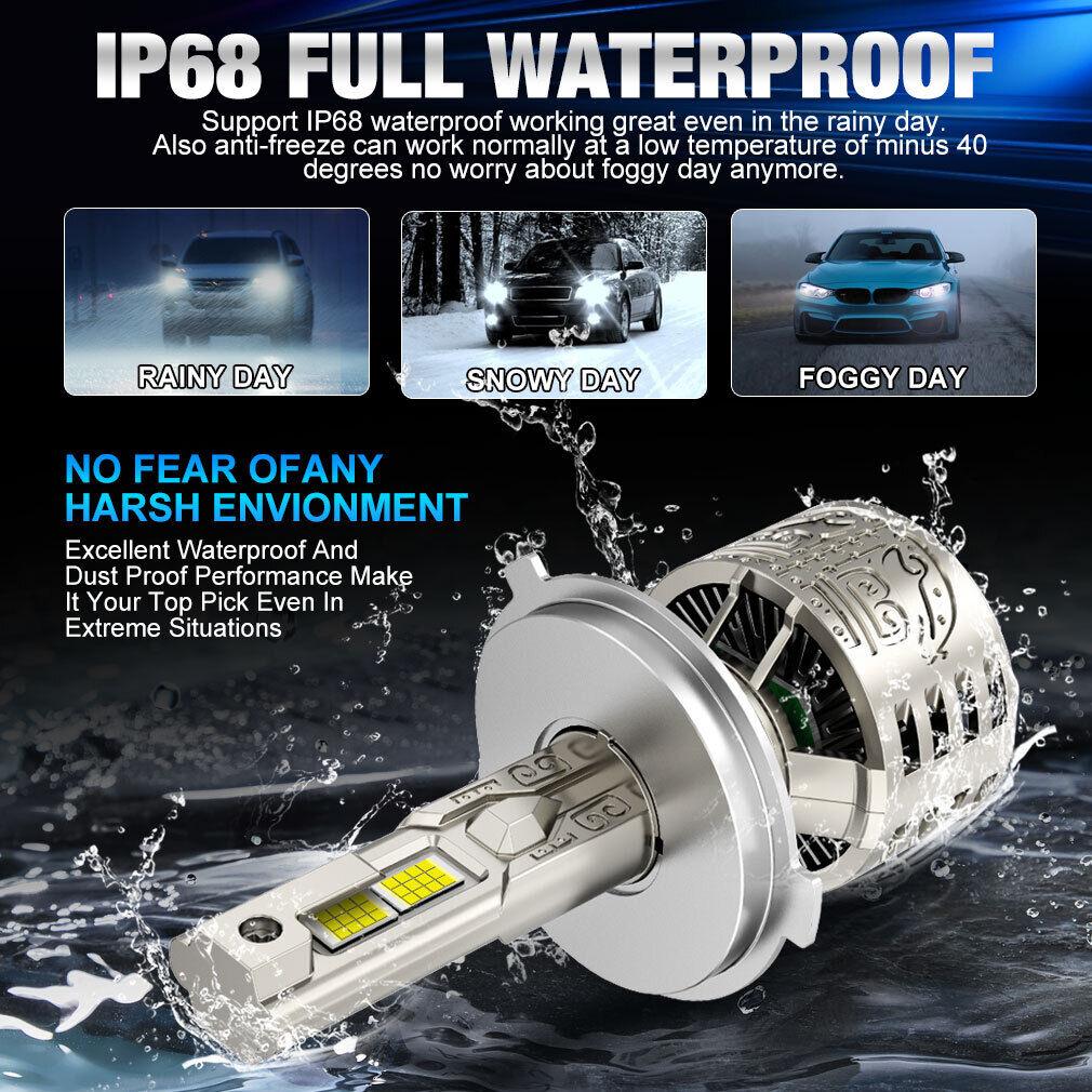 2 шт. светодиодные лампы H7 H4 для фар 6000K H1 H3 H8 H11 Led 9005 HB3 9006 HB4, автомобильная лампа 130 Вт 80000 лм 9012 Hir2, мощная фара Canbus 24SMD CSP Chips