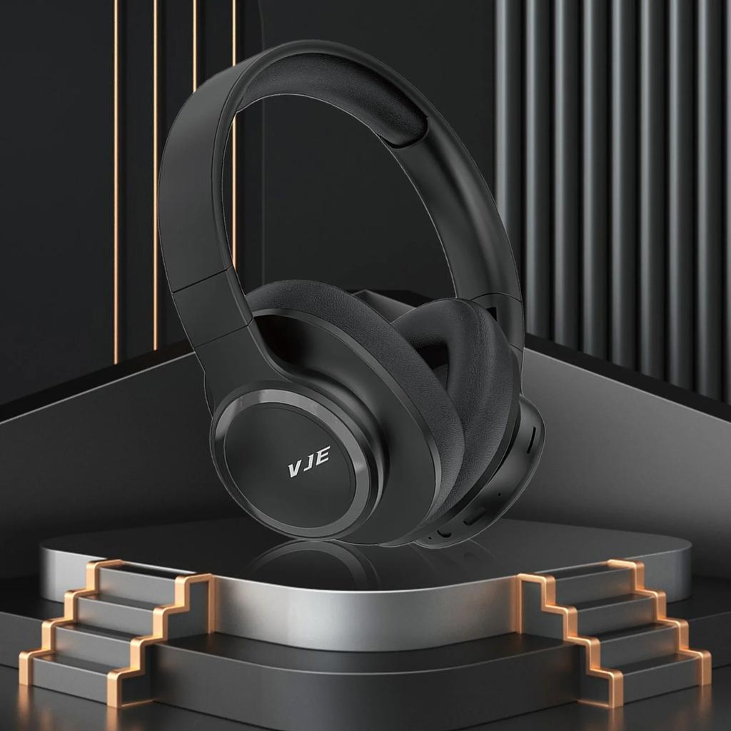 Беспроводные наушники Bluetooth с шумоподавлением, HiFi стереозвуком, длительным временем воспроизведения, складные, встроенным микрофоном, накладные наушники для игр, работы и путешествий