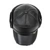 Men's Leather Hat Winter Warm Ear Protection Hat for Middle-Aged and Elderly People Bomber Hat Thick Cold-Proof Cap