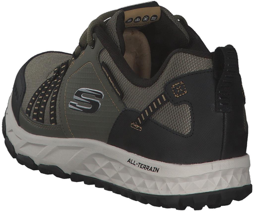 Кроссовки Skechers Escape Plan оливковая кожа/черный