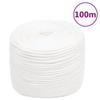 152561 vidaXL Boat Rope White Full 10 Mm 100 M Polypropylene