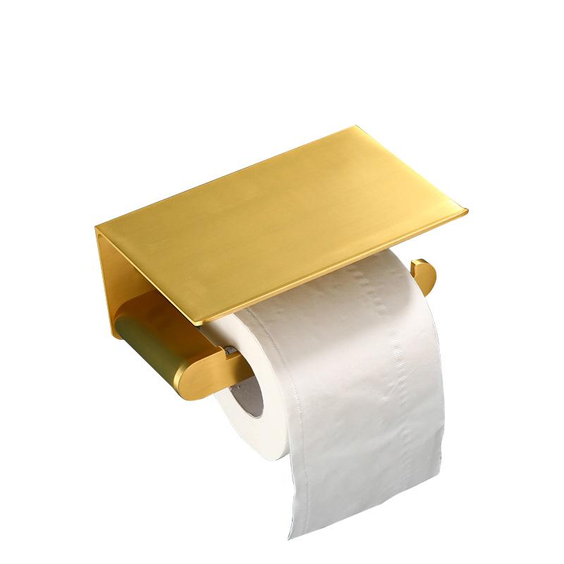 Держатель туалетной бумаги VGX с полкой для телефона, стойка для рулонов туалетной бумаги без проколов, настенное крепление, аксессуары, фурнитура, матовый черный, белый