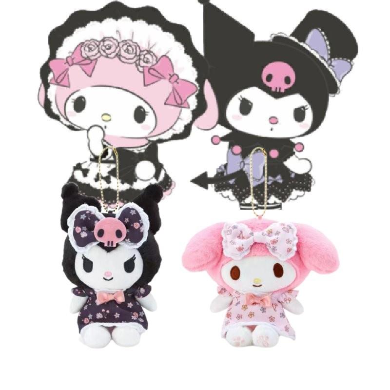 Очаровательное платье с цветочным принтом Куроми, плюшевая вешалка Sanrio, новый японский стиль, коллекционное