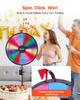 610 mm Spinning Prize Wheel, 14 Slots Spinning Wheel with Tripod, Adjustable Height Win Fortune Roulette with a Dry Erase and 2 Markers, 6 Colors,