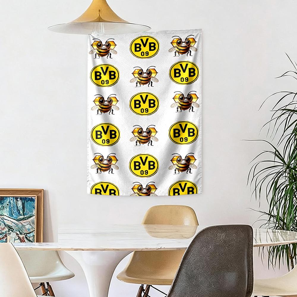 Borussia Dortmund Wall Decor Tapestry Art For Pet Memorial Birthdaywedding Party Backdrop Family Gift