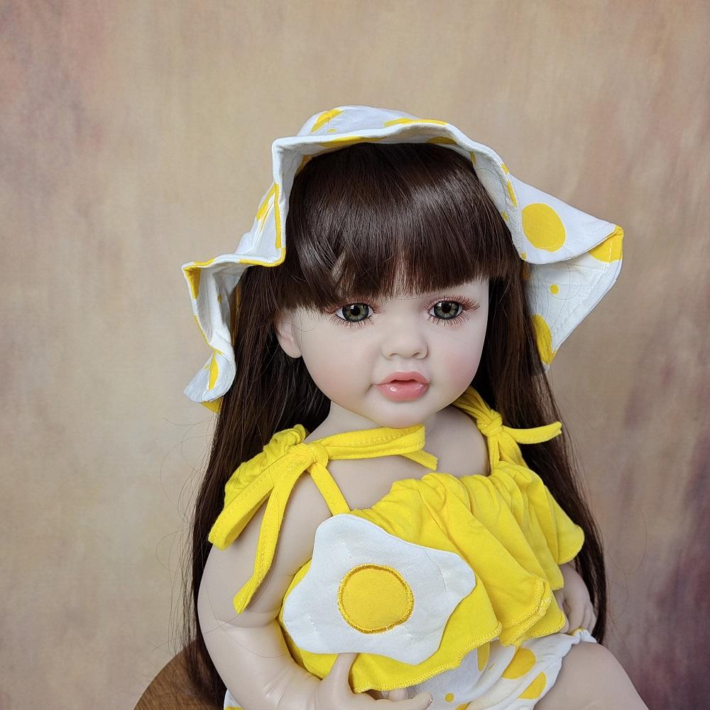 BZDOLL 55 см 22 дюйма полностью силиконовая кукла реборн для маленьких девочек игрушка реалистичная принцесса для малышей красивая Bebe