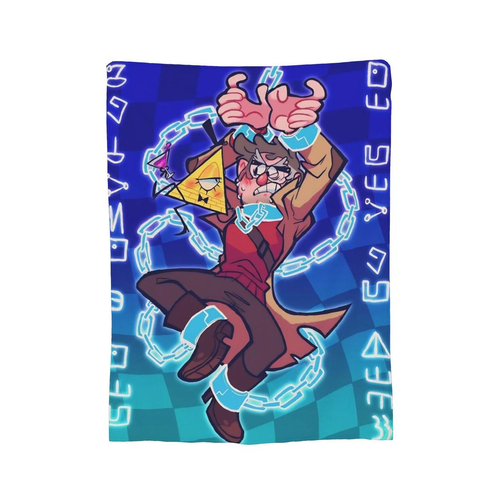 Bill Cipher Gravitys Falls blanket Velvet Textile Decor Portable Warm Throw blanket for Bed Office Bedding Throws