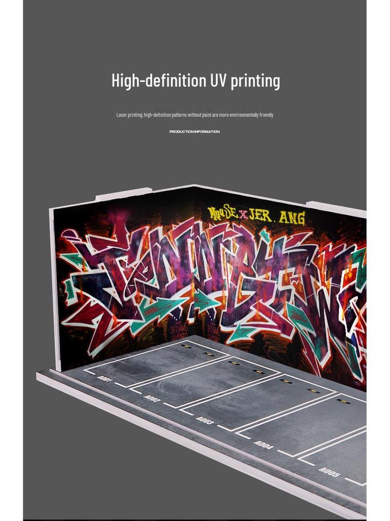 1:Миниатюрная модель парковки масштаба 1/64 со светом и сборкой из ПВХ