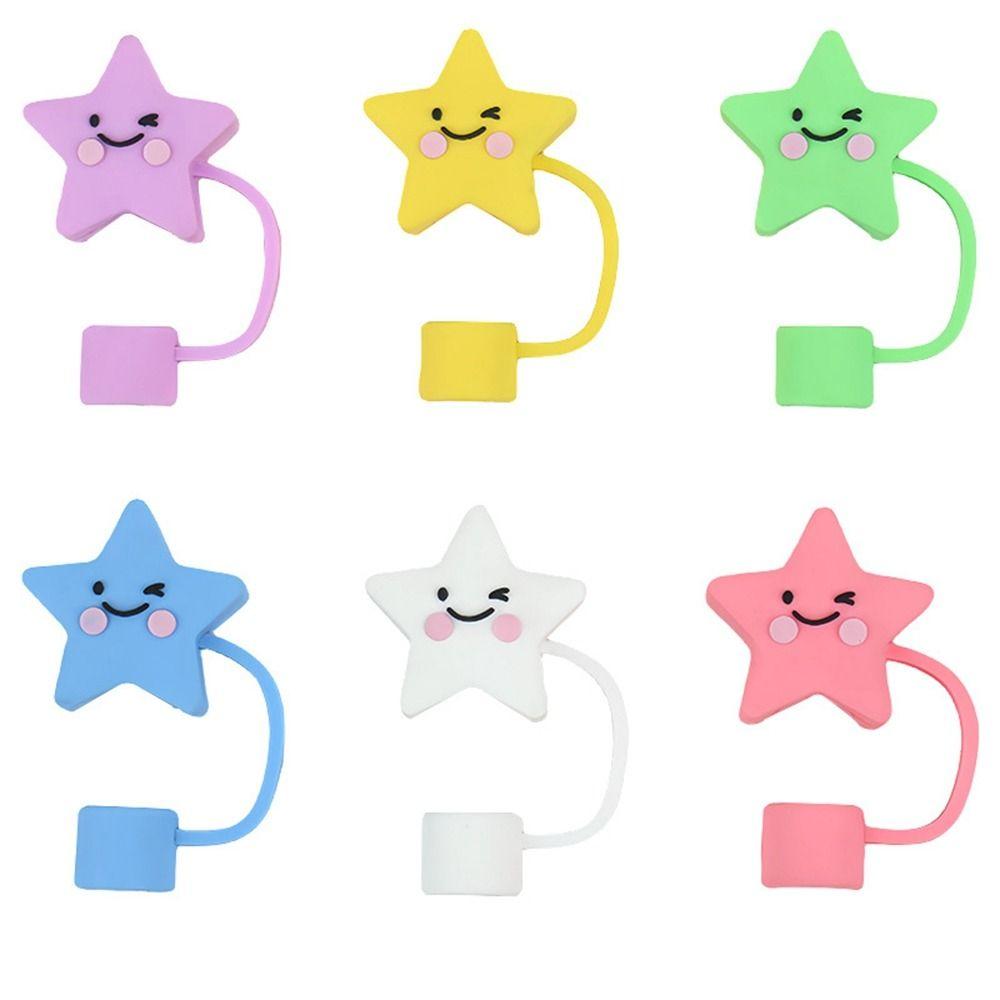 Reusable Drinking Dust Cap Silicone Straw Tips Cover Creative Silicone Straw Plug Water Glass