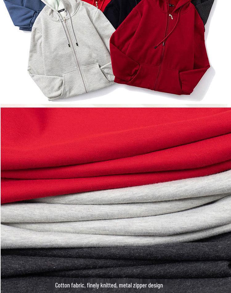 Мужская толстовка с капюшоном на молнии большого размера с флисовой подкладкой - Толстая, свободного кроя для осени и зимы