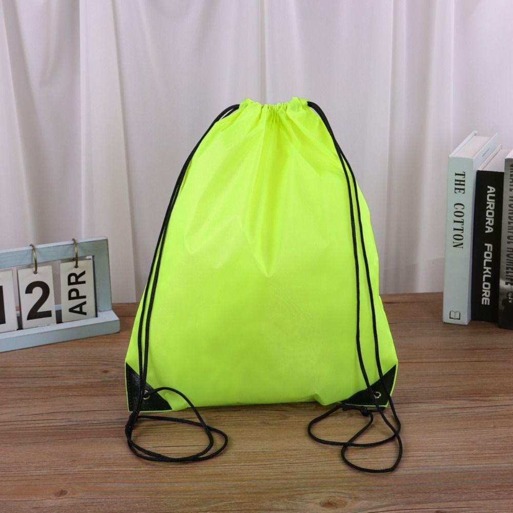 Solid Color Drawstring Backpack Shoulder Bag Gym Sports Backpack Casual Shopping Bag Outdoor