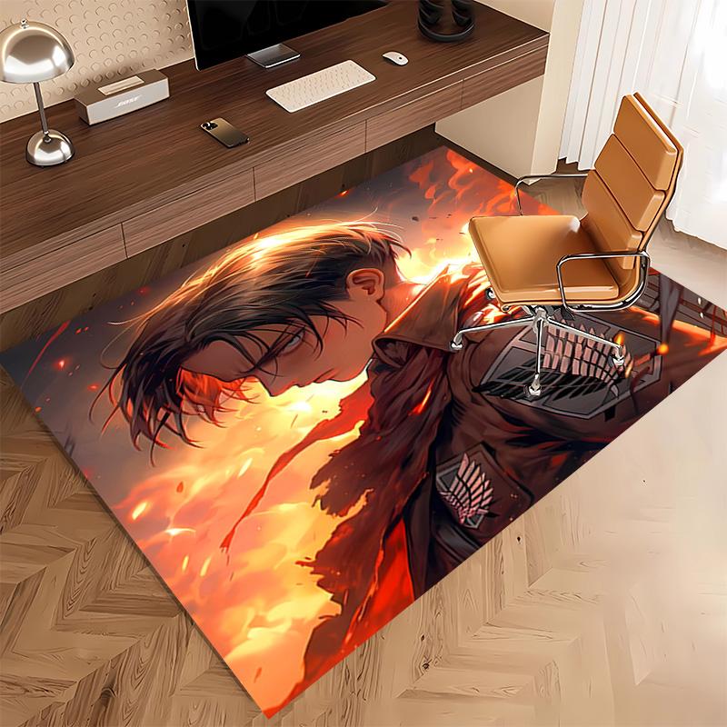 1pc Attack on Titan2 Print Area Rug - Soft, Washable Non-Slip Indoor Mat, Living Room, Home Office Decorative Rug,Office Decorative