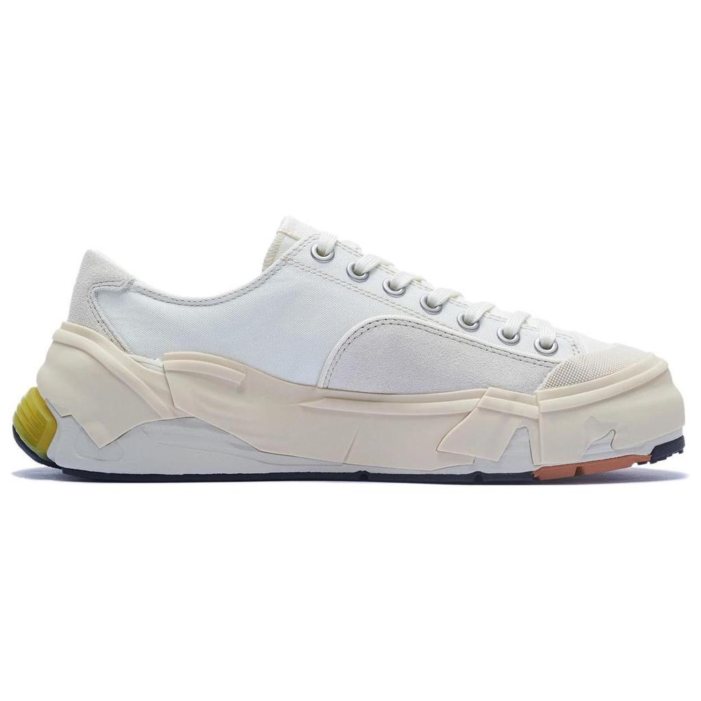 Li Ning Wuji Повседневная обувь на низком ходу, устойчивая к скольжению и истиранию, мужская, кремово-белая, AZGT037-2
