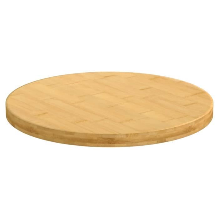 VidaXL Table Top Ø50x2.5 Cm Bamboo 352680