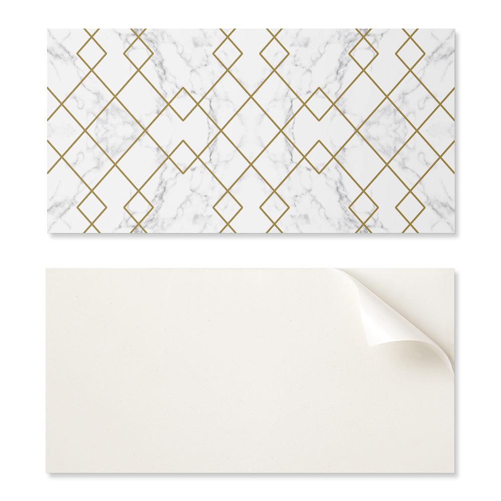 Panel Winylowy Samoprzylepny Z Nadrukiem Do Salonu 100X50 Cm Geometryczne Wzory Na Tle