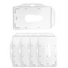 Badge Holder - Transparent - Pack of 5 - Rigid Plastic - For Standard Cards - Multi-Purpose