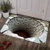 Бесконечная Бездна 3D-печатный противоскользящий коврик, текстура под камень, легкий и складной, для помещений и улицы, ванной, кухни, гостиной