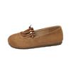 Осень новые туфли женские в стиле ретро модные с ленивым неглубоким вырезом на плоской подошве повседневные одинарные туфли