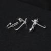 925 Silver Hypoallergenic Star Cross Earrings Fashion Unique Design Gothic Style New Trendy Versatile Earrings Jewelry for Women