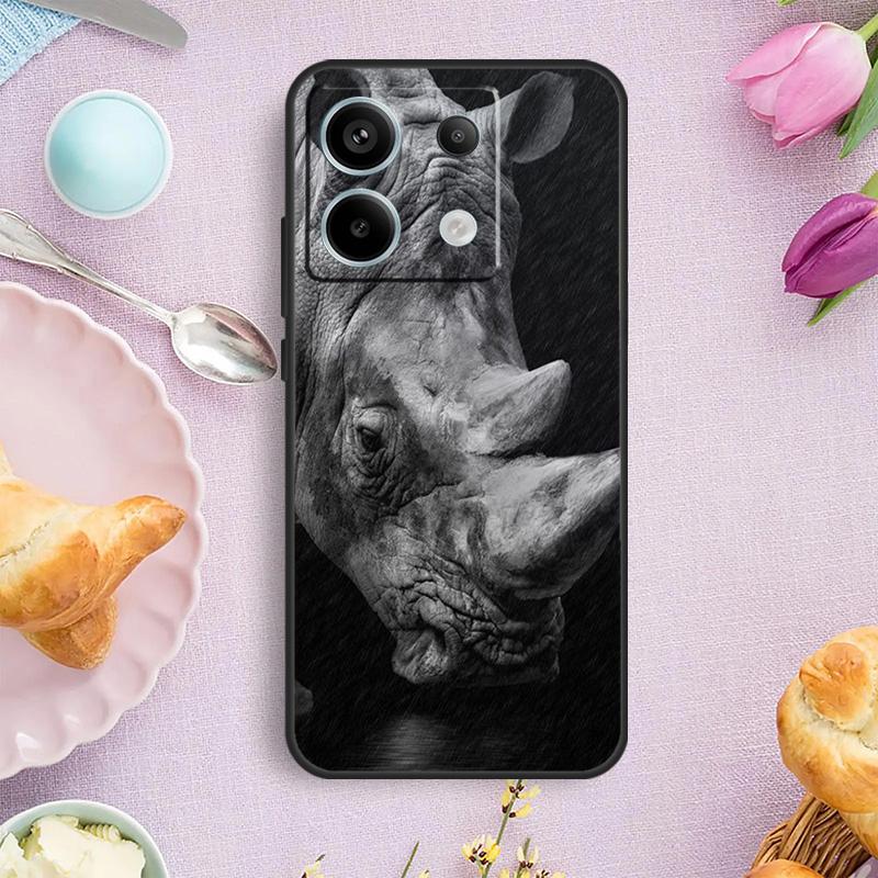 Animal Rhino Case For Xiaomi Redmi Note 13 11 10 12 14 15 Pro Plus Cover For Redmi 15 14C 10C 13C 12C 15C