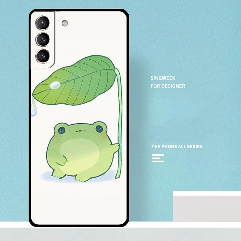 Cute Green Frog Case For Samsung Galaxy S25 Ultra S21 S22 S23 S24 Ultra S9 S10 S20 Plus S25 FE Phone Cover