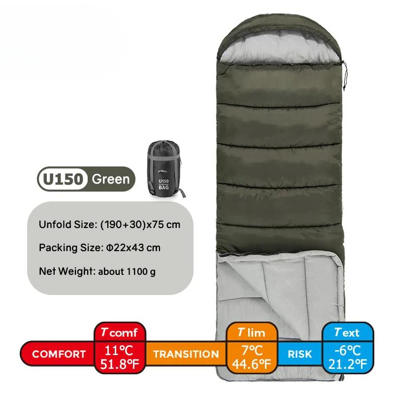 Спальный мешок сверхлегкий хлопковый зимний легкий водонепроницаемый спальный мешок для кемпинга на открытом воздухе
