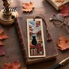 Закладка для книги вышивка крестом Сезонный кот Закладка для книги вышивка крестом Четыре сезона Черная с художественно сплетенным шнурком Ручная работа Маркер для страниц книги для любителей
